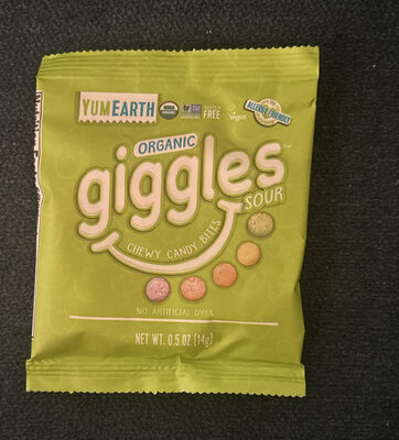 Organic Giggles Sour Chewy Candy Bites
