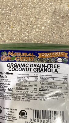 ORGANIC GRAIN-FREE COCONUT GRANOLA