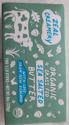 organic grass fed sea salt butter