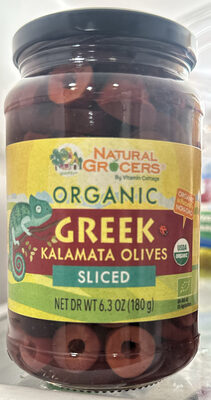 Organic Greek Kalamata Olives Sliced