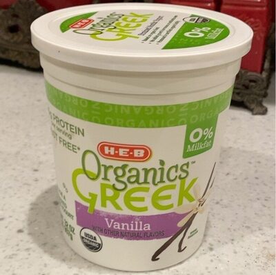 Organic greek strained nonfat yogurt
