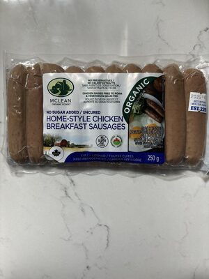 Organic Home-style Chicken Breakfast Sausages