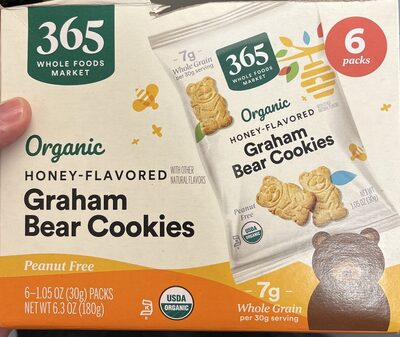 Organic Honey-Flavored Graham Bear Cookies