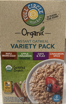 Organic instant oatmeal
