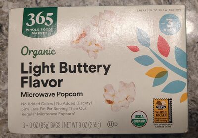 Organic Light Buttery Flavor Microwave Popcorn
