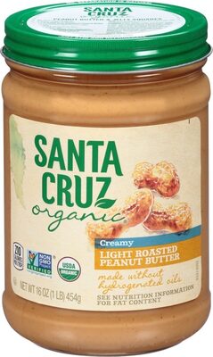Organic light roasted creamy peanut butter
