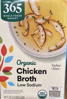 Organic low sodium chicken broth