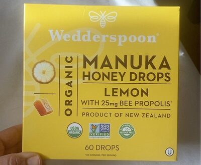 Organic Manuka Honey Drops Lemon With 25mg Bee Propolis