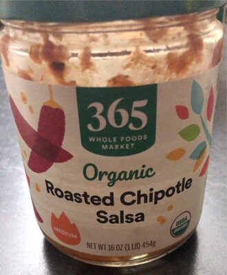 Organic medium chipotle roasted salsa