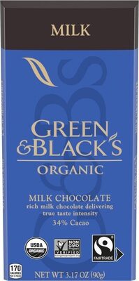 Organic milk chocolate bar