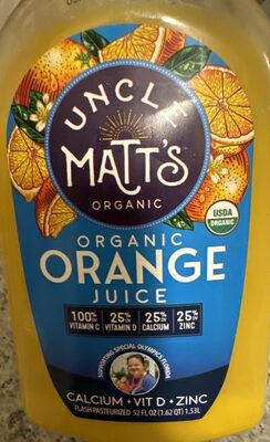 Organic orange juice