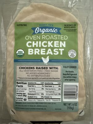 Organic Oven Roasted Chicken Breast