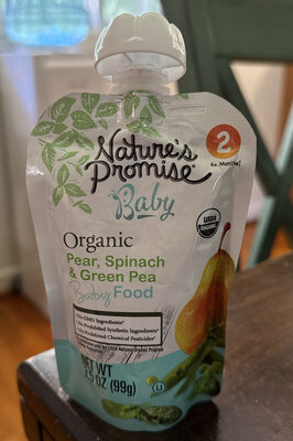 Organic Pear, Spinach & Green Pea Baby Food