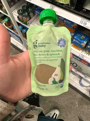 Organic Pear, Zucchini, Blueberry & Spinach