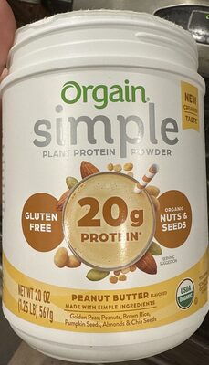 Organic plant protein powder