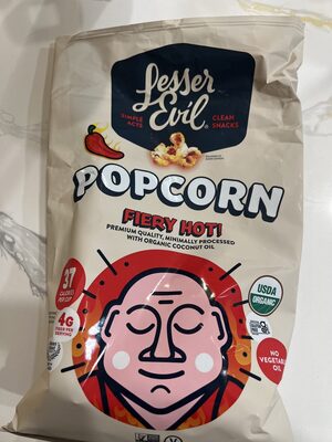 Organic Popcorn, Fiery Hot
