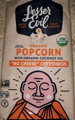 Organic Popcorn, No Cheese Cheesiness