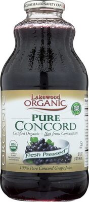 Organic pure concord grape juice