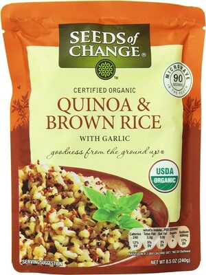 Organic Quinoa & Brown Rice with Garlic Flavour