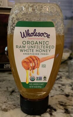 Organic Raw & Unfiltered White Honey 2yrs prod