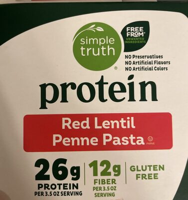 Organic Red Lentil Penne Pasta