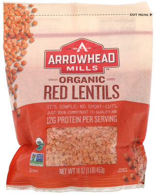 Organic red lentils