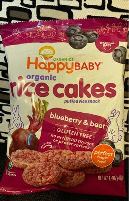 Organic rice cakes blueberry beets