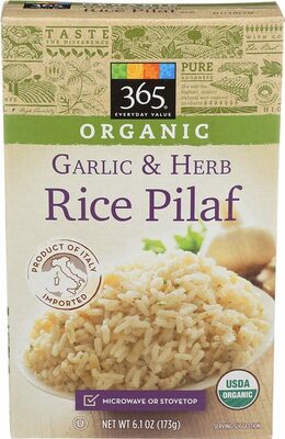 Organic rice pilaf