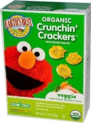 Organic sesame street toddler crunchin crackers