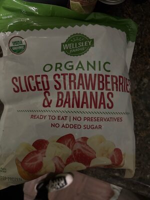 Organic Sliced Strawberries & Bananas