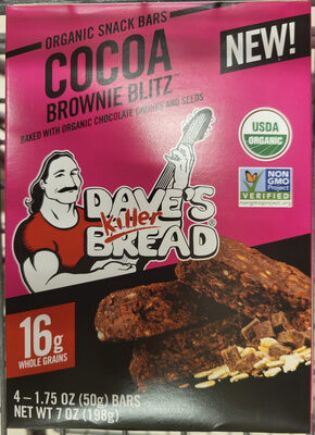 Organic Snack Bar Cocoa Brownie Blitz