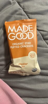 ORGANIC STAR PUFFED CRACKERS cheddar flavor