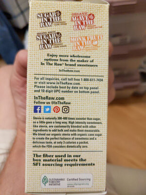 Organic Stevia In The Raw Zero Calorie Stevia Blend