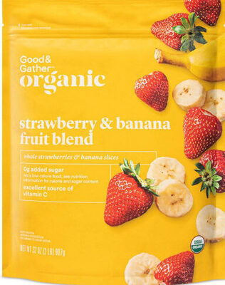 Organic strawberry & banana frozen fruit blend