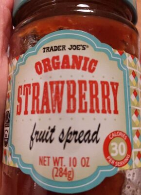 Organic strawberry fruit spread