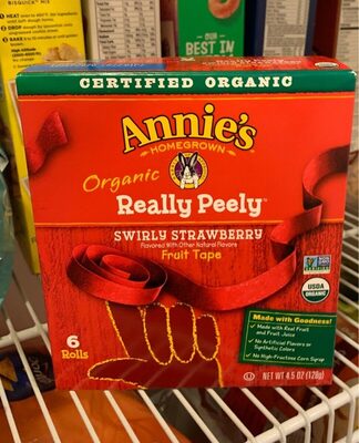 Organic Strawberry Really Peely Fruit Tape 6 Count