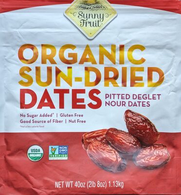 Organic sun-dried dates