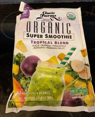 Organic super smoothie tropical blend