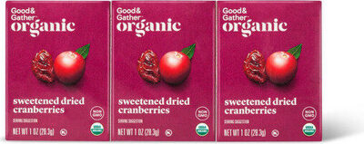 Organic sweetened dried cranberries