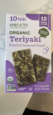 Organic Teriyaki Roasted Seaweed Snack