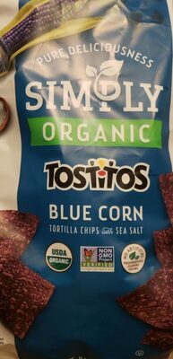 Organic Tostitos Blue Corn Tortilla Chips With Sea Salt