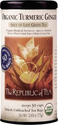 Organic turmeric ginger green tea tea bags