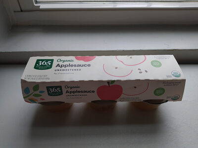 Organic unsweetened apple sauce, unsweetened apple