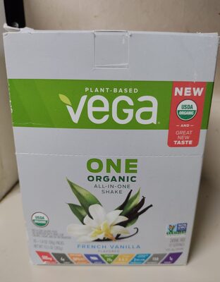 Organic Vega All In One Shake French Vanilla Flavored