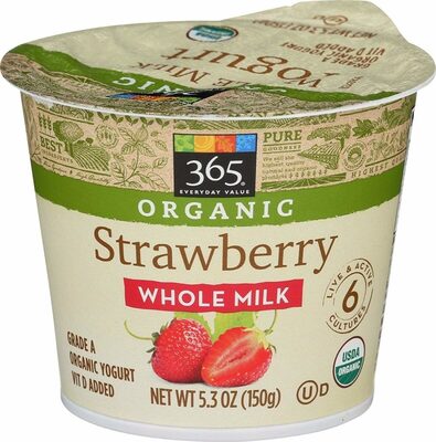 Organic whole milk yogurt