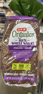 Organics 100% Whole Wheat Organic Bread