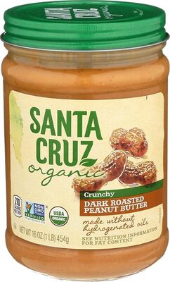 Organics crunchy dark roasted peanut butter