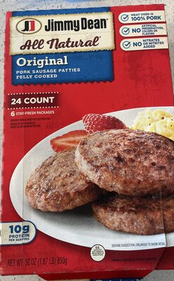 Original Pork Sausage Patties Fully Cooked