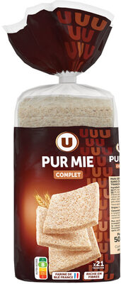 Pain de mie complet sans croute 500g