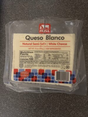 Paisa, Queso Blanco, Natural Semi-Soft, White Cheese
